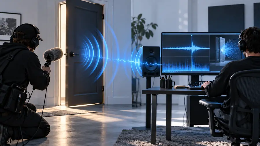 Konzeptillustration eines Soundeffekts für die Videobearbeitung