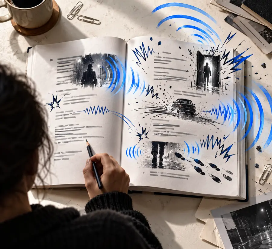 Illustration for the concept of sound effects in writing